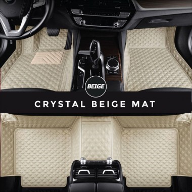 Beige Crystal Elite Luxury Hybrid Car Floor Mats Websites