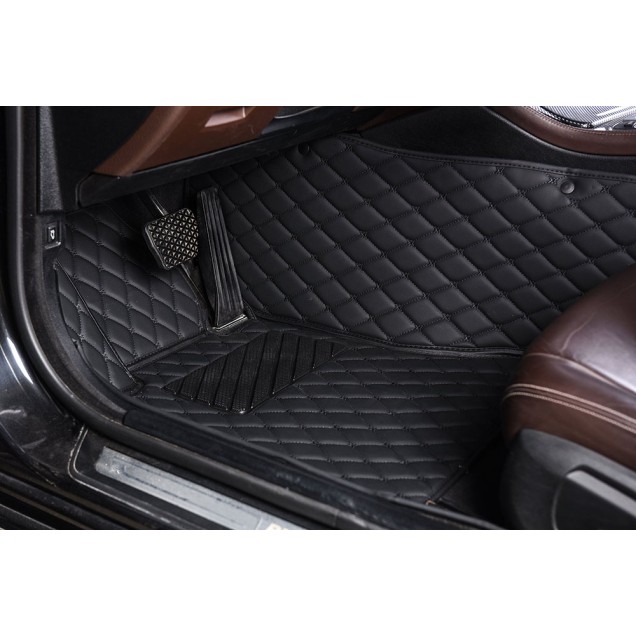 Black and Black Stitching Luxury Leather Diamond Car Mats Websites Black and Black Stitching Luxury Leather Diamond Car Mats Websites