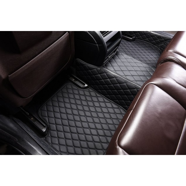 Black and Black Stitching Luxury Leather Diamond Car Mats Websites Black and Black Stitching Luxury Leather Diamond Car Mats Websites