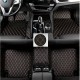 Black and Orange Stitching Luxury Leather Diamond Car Mats Websites Black and Orange Stitching Luxury Leather Diamond Car Mats Websites