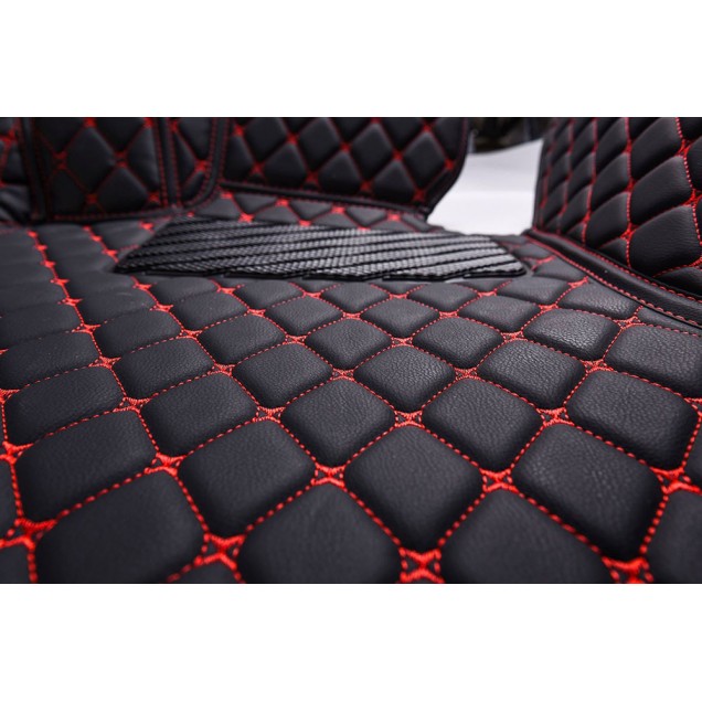 Black and Red Stitching Luxury Leather Diamond Car Floor Mats Websites Black and Red Stitching Luxury Leather Diamond Car Floor Mats Websites