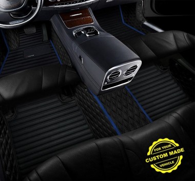 Dark Blue Hybrid Line Series Premium Car Floor Mats Websites
