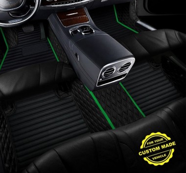 Lime Green Hybrid Line Series Premium Car Mats Websites