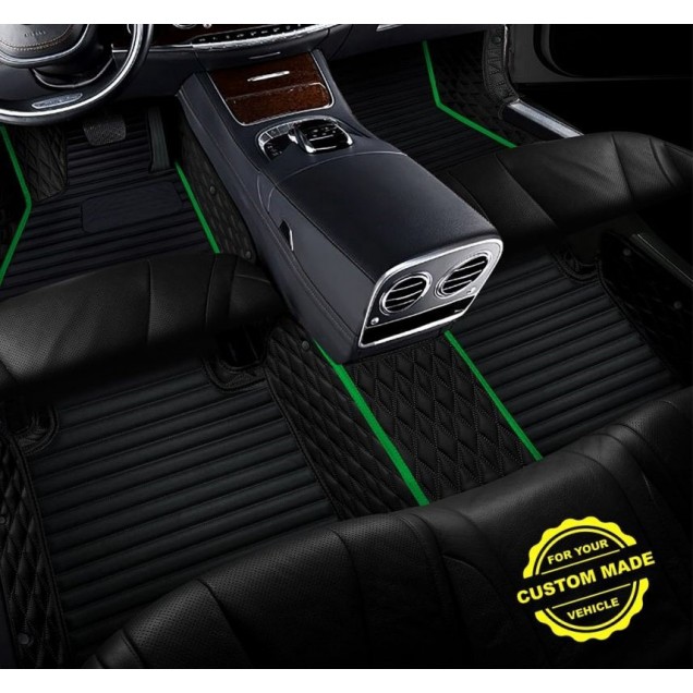 Lime Green Hybrid Line Series Premium Car Mats Websites