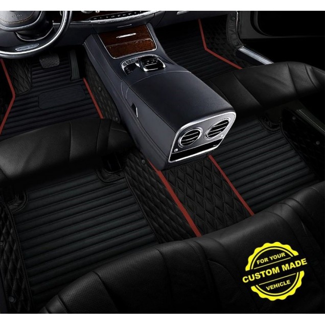 Maroon Hybrid Line Series Premium Car Floor Mats Websites