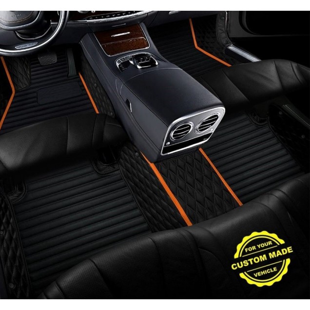 Orange Hybrid Line Series Premium Car Floor Mats Websites