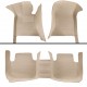 Beige Luxury Leather Stripe Car Floor Mats Websites