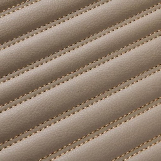 Beige Luxury Leather Stripe Car Floor Mats Websites