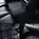 Black Luxury Leather Stripe Car Floor Mats Websites