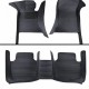 Black Luxury Leather Stripe Car Floor Mats Websites
