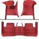 Maroon Luxury Leather Stripe Car Floor Mats Websites