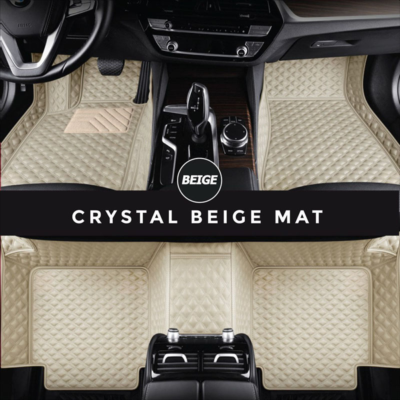 Beige Crystal Elite Luxury Hybrid Car Mats Websites